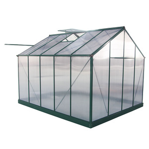 6.2x4.2FT Premium Walk-in Greenhouse with Galvanized Steel <strong>Base</strong> and Polycarbonate Board Garden Growth Tent Garden Building - Product Image 3