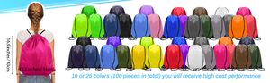 Supplier Wholesale Custom Polyester <b>Nylon</b> Gift Shoe Bag Pull String Bags Bulk Sport Gym Yoga Drawstring <b>Backpack</b> With Logo Print - Product Image 6