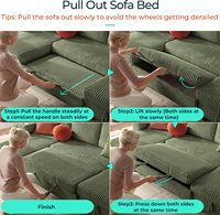 Sofá Cama Modular Moderno de Tela para el Hogar, Sofá Convertible en Cama con Carga USB, en Forma de L para Sala de Estar