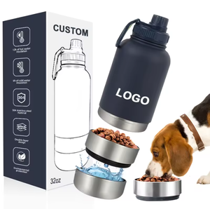 Bouteille d'eau portable en acier inoxydable avec bec verseur et bouchon anti-fuite pour animaux de compagnie, durable, personnalisable avec logo, accessoires pour animaux de compagnie en gros, facile à nettoyer - Product Image 3