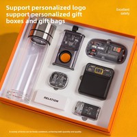 Coffret Cadeau Cyberpunk Mech : Power Bank Transparente en Acier Inoxydable, Enceinte Sans Fil, Bouteille Isotherme – Kit Cadeau d'Entreprise d'Art Moderne