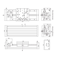 Module linéaire de table coulissante avec une longueur de déplacement effective de 100 mm à 850 mm + rails de guidage HGR20 + vis à billes 1605 1610 pour CNC