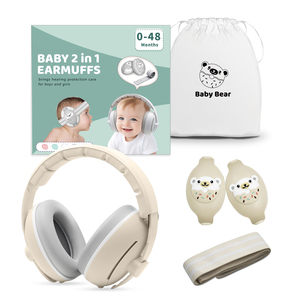 Protège-oreilles <span class=keywords><strong>anti</strong></span>-bruit EF2G23-5 pour <span class=keywords><strong>bébé</strong></span> avec bandeau élastique 2-en-1 – <span class=keywords><strong>Casque</strong></span> <span class=keywords><strong>anti</strong></span>-bruit pour la protection auditive des bébés - Product Image 4