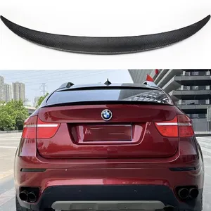 סיבי פחמן ספוילר עבור BMW X6 E71 גוף ערכת אחורי תא מטען כנף ביצועים סוג אתחול שפתיים אוטומטי חיצוני 2008-2015