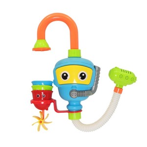 ออกแบบใหม่ถ้วยดูดคู่สปริงเกลอร์ของเล่นอาบน้ํา Unisex พลาสติกเป็ดหุ่นยนต์ของเล่นสําหรับเด็ก - Product Image 1