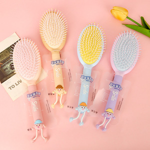 Cepillo de masaje para el cabello con diseño de oso de dibujos animados, hueco, de plástico, portátil, para niñas mayores de 20 cm - Product Image 2