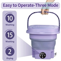 Lave-linge miniature automatique pliable et portable pour sous-vêtements, idéal pour les voyages