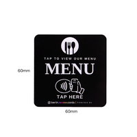 Cartes NFC personnalisées en acrylique, cartes de menu, cartes RFID, étiquettes RFID étanches, autocollants RFID en acrylique, cartes de révision RFID pour restaurant