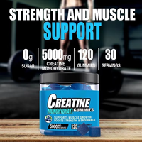 Permen Kunyah Creatine Monohydrate OEM Potensi Tinggi Setara dengan Suplemen untuk Kekuatan Otot, Daya Tahan, dan Dukungan Pemulihan Setelah Olahraga
