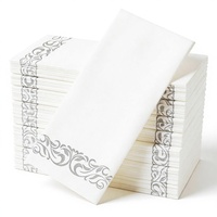 Serviettes en papier Airlaid personnalisées par le fabricant, serviettes de table de haute qualité, 1 pli, colorées, avec logo imprimé pour hôtel, maison, bar