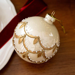 Bola de Vidro de Natal Jinyue BLQ07 de 8cm, Exportação para a Coreia do Sul, Bolas Decorativas Modernas e Simples, Ornamentos Pendentes - Product Image 3