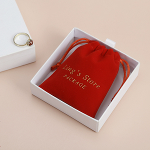 Luxurious 7x9 cm Red Velvet Drawstring Jewelry <b>Container</b> Personalised Gift Packaging for <b>Perfume</b> Cosmetics-Elegant Dust Bag - Product Image 2