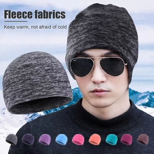 גברים נשים חורף תרמית beanies תרמית עמיד רוח רכיבה על אופניים מזג אוויר קר פליסה מרופד טכני רב-ספורט כובע גולגולת - Product Image 1