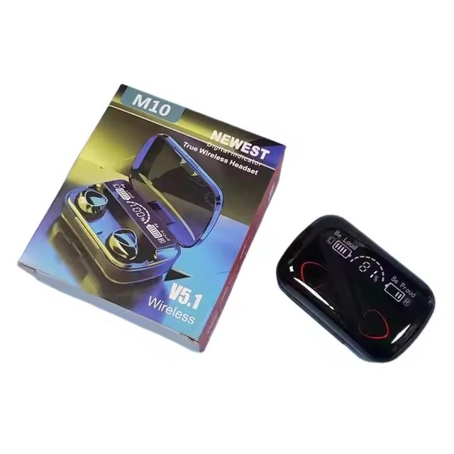 2026 FACTORY PRICE ENC Blue Tooth V5 M10 TWS Headphones 9d Hifi Stereo TWS Earbuds Waterproof Earphones TWS Headset