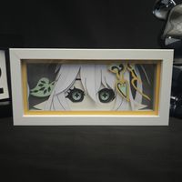 Lampe en papier sculptée en 3D, boîte à ombres superposée, scène d'anime, thème Anime Creative Grass God pour salon