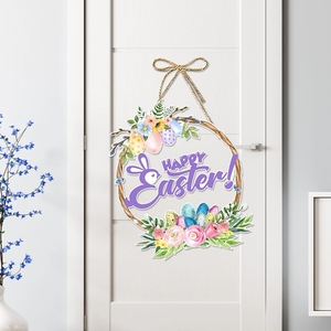 Guirlande de décoration de Pâques, porte-panier en papier, décoration de lapin, pendentif, fournitures de fête - Product Image 3