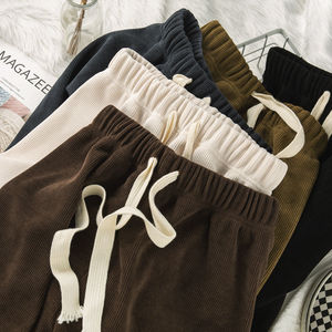 <span class=keywords><strong>Pantaloni</strong></span> larghi a vita alta da <span class=keywords><strong>donna</strong></span> 2022 larghi e lacci Casual larghi e lacci larghi e caldi con <span class=keywords><strong>velluto</strong></span> - Product Image 1