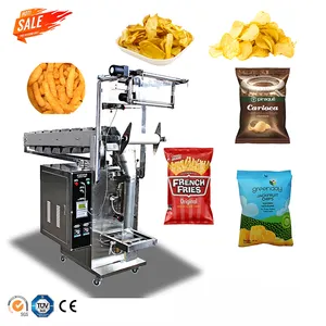 Batatas fritas máquina de embalagem plástica plantio chips banana fritas empacotamento selagem e máquina de embalagem com nitrogênio