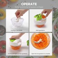 Handmatige, draagbare, metalen, roestvrijstalen, milieuvriendelijke keukenhulpjes voor fruit en groenten, met aangepaste kleur en logo.