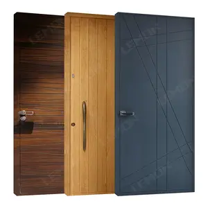 China manufacturer fire rated wood installing prehung grey pine interior doors casing