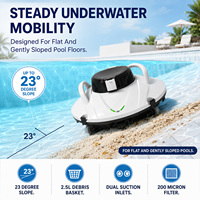 CE FCC RoHS 36W 5000mAh 120 Menit Pembersih Kolam Renang Robotik Otomatis Tanpa Kabel untuk Kolam Renang Rumah dan Hotel