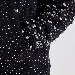 Meilleurs fabricants de vêtements pour hommes, sweats à capuche en coton mélangé avec strass, vente en ligne, fabricant d'usine de sweats à capuche avec strass - Product Image 5