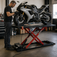 Plateforme élévatrice hydraulique à ciseaux pour motos 680 kg – Support de réparation pour atelier et garage
