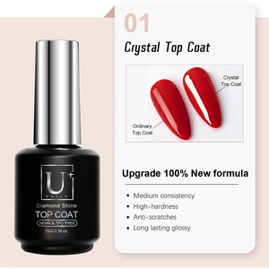 <strong>Nail</strong> Supplier Private Label No Wipe UV Gel Base Coat <strong>Glitter</strong> Silver Crystal Diamond Glossy <strong>Polish</strong> - Product Image 6