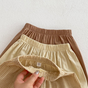 Completo Estivo per Bambini e Bambine, Camicia a Quadri in Cotone con Pantaloncini, Set Due Pezzi, Abbigliamento per Bambini 1-<span class=keywords><strong>3</strong></span> <span class=keywords><strong>Anni</strong></span> - Product Image 5