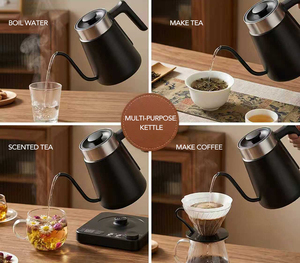 Bouilloire électronique à col de cygne 110V, dernière génération, de qualité supérieure, à chauffe rapide, avec réglage précis de la température, pour café filtre noir - Product Image 4