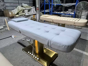 Camilla de Masaje Eléctrica de Lujo con Base de Acero Inoxidable Dorado y Control de Pedal, Cama de Belleza Facial con 3 Motores, en Oferta - Product Image 5