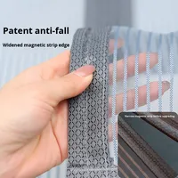 Moustiquaire commerciale pleine grandeur 2/2 avec bande magnétique intégrale, en maille diamantée, anti-moustiques, anti-mouches, ventilée et anti-poussière pour l'été