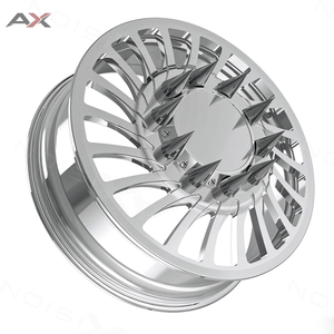 Rines Forjados DRW para Camioneta 22x8.25 24x8.25 26x8.25 10x225 Pulidos con Puntas para Ford F450 F550 Ram 4500 5500 - Product Image 1