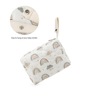 Bolsa organizadora de pañales de estilo coreano con estampado INS, bolsa de almacenamiento de artículos de tocador para bebés, bolsa colgante portátil para pañales y desechables - Product Image 5