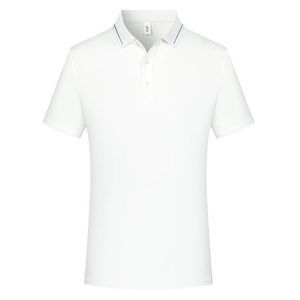เสื้อโปโลสีพื้น โพลีเอสเตอร์ แต่งขอบตัดกัน ใส่ได้ทุกวัน แขนสั้น ชุดยูนิฟอร์มผู้ชาย สกรีนโลโก้ได้ตามต้องการ - Product Image 2