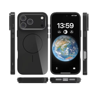 Vente en gros d'étui souple en TPU étui de téléphone de charge sans fil magnétique pour téléphone 17 couverture de téléphone portable de couleur unie