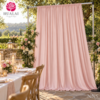 Rideaux de fond en soie de lait HuaLai 8x8, draperies extensibles en spandex 4 directions pour décoration de mariage, sans plis