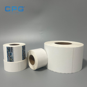 Factory Custom Thermal Label Roll with Permanent Adhesive, 4x6 Size for Secure Attachment on <b>Cardboard</b> & Plastic Surfaces - Product Image 1