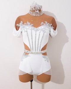 Elegante abito da danza lirica stampato con strass Performance da palcoscenico indossare body produttore diretto per la danza - Product Image 2