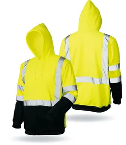 Nieuwe Hoge Zichtbaarheid Waarschuwing Security Werken Winter Bouw Veiligheid Sweatshirt Hoodie