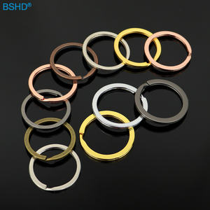 مخصصة خمر الفولاذ المقاوم للصدأ أقراط مسطحة 20/25/28/30 سبليت معدنية عالمية سلاسل المفاتيح ديي الملحقات - Product Image 5