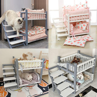 Nichoir pour animaux de compagnie de style nordique, en bois massif, lavable, facile à assembler, abri pour animaux, décoration pour la maison, le jardin et la terrasse, tailles S, M, L, XL
