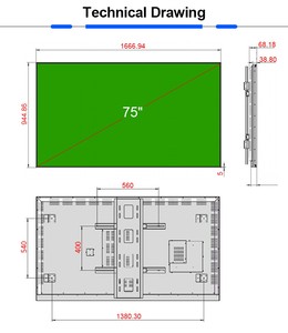 ขายด่วนติดผนังป้ายดิจิตอล75นิ้วสมาร์ททีวีหน้าจอแยกจอภาพ WiFi - Product Image 6