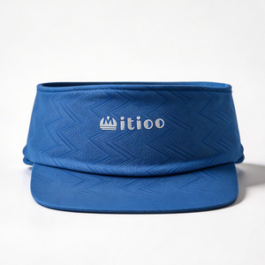 หมวกกันแดดกีฬาสีน้ำเงิน UPF50+ ผ้าคอตตอนแห้งเร็ว สกรีนโลโก้ได้ สำหรับทุกเพศ เหมาะสำหรับเทนนิส กอล์ฟ วิ่ง ปั่นจักรยาน - Product Image 6