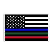 Bandera Americana Negra Personalizada al por Mayor, 3x5 Pies, Ecológica, Duradera, Antiarrugas, de Secado Rápido, Impresión Digital, Poliéster