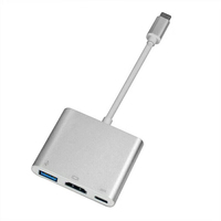 Adaptador USB-C a HDMI de Alta Velocidad 4K para MacBook Pro, Samsung S20, Convertidor USB Tipo C a HDMI, Hub 3 en 1