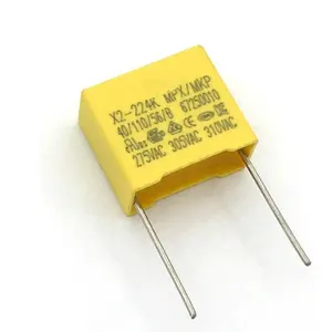 220nF Capacitor X2 Capacitor 275VAC Pitch 15mm X2 Polypropylene Film Capacitor 0.22uF