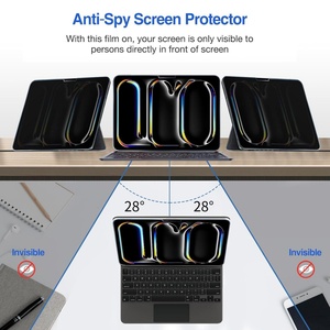 Protection d'écran en verre trempé anti-espion et anti-graisse 9H pour iPad Air 2025 (11/13 pouces) – Série iPad Air – Vente Flash - Product Image 4