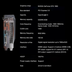 Hot Selling Gtx 1600 Super Videokaart Gaming Goedkope China Run Forever Duidelijk Beeld Kwaliteit Computer Display Card - Product Image 6