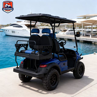 Voiturette de golf électrique 5kW à batterie au plomb métallique, certifiée CE, pneus tout-terrain 50 km/h, pour camping et chasse, 4 places, prix abordable